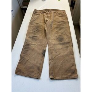 Dickies Work Pants Khaki‎ Tan Canvas Double Knee Men's Size 42x30 Workwear